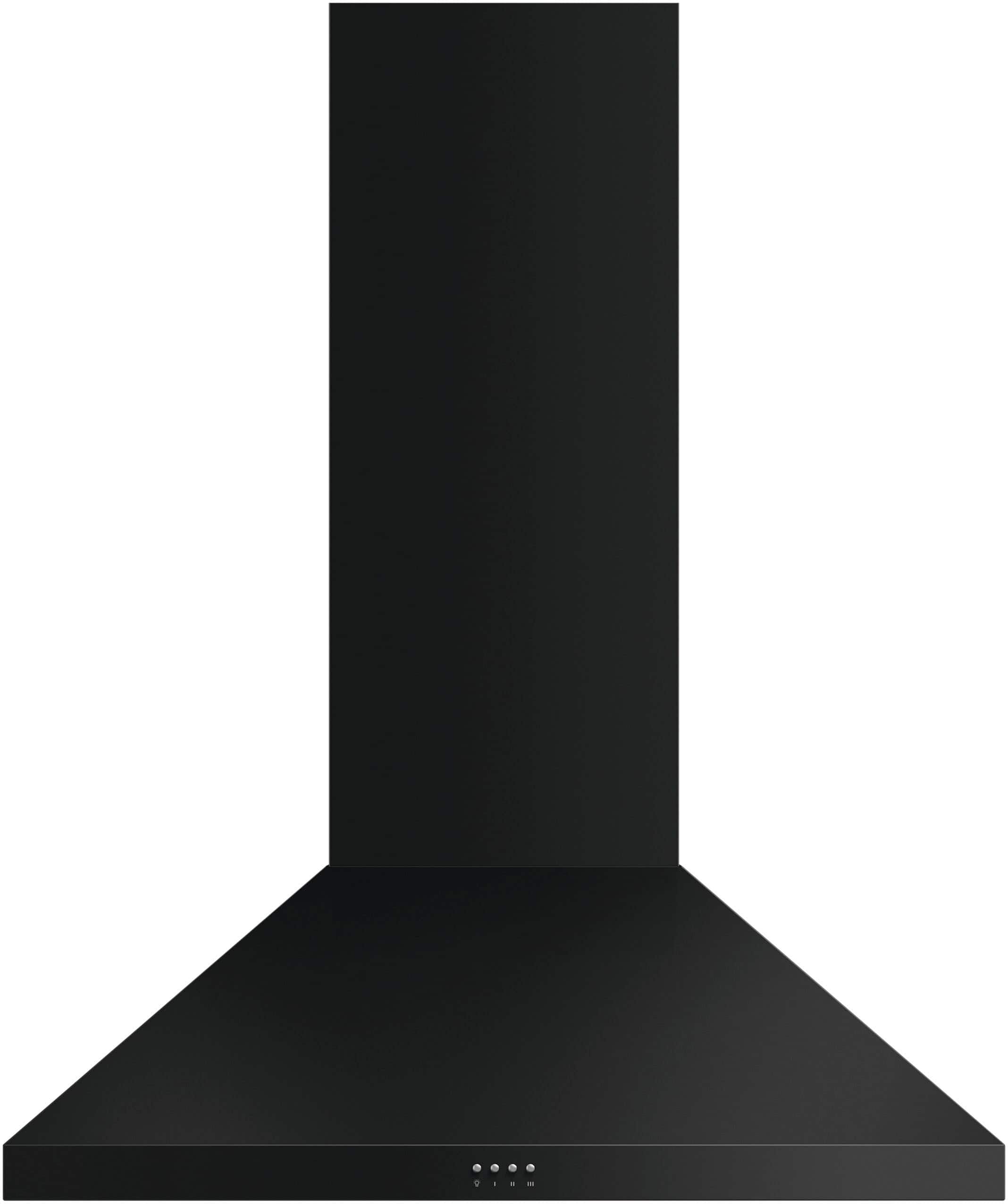 Front. Fisher & Paykel - 36" Convertible Range Hood - Black.