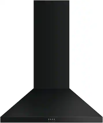 Front. Fisher & Paykel - 36" Convertible Range Hood - Black.