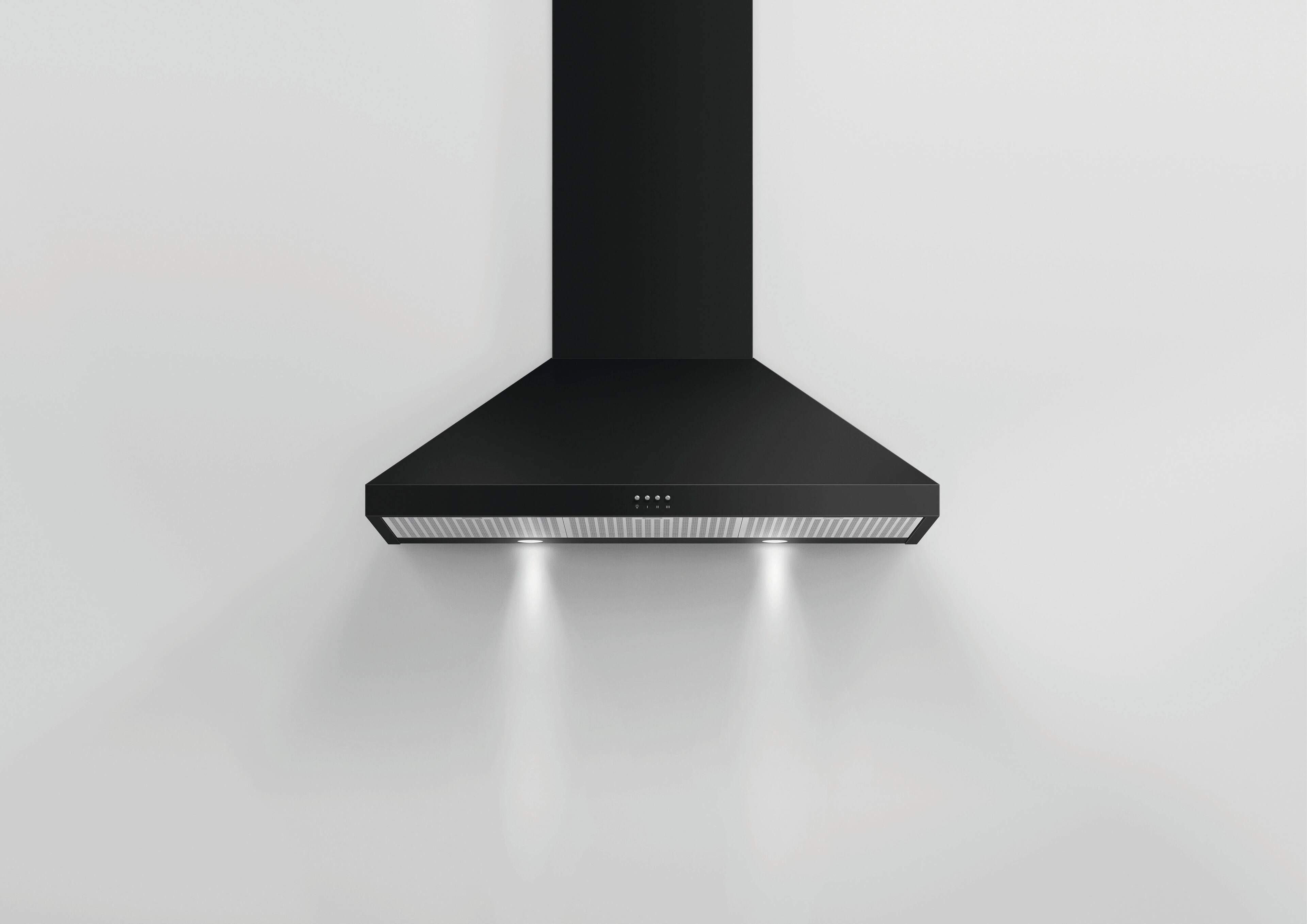Alt View 12. Fisher & Paykel - 36" Convertible Range Hood - Black.