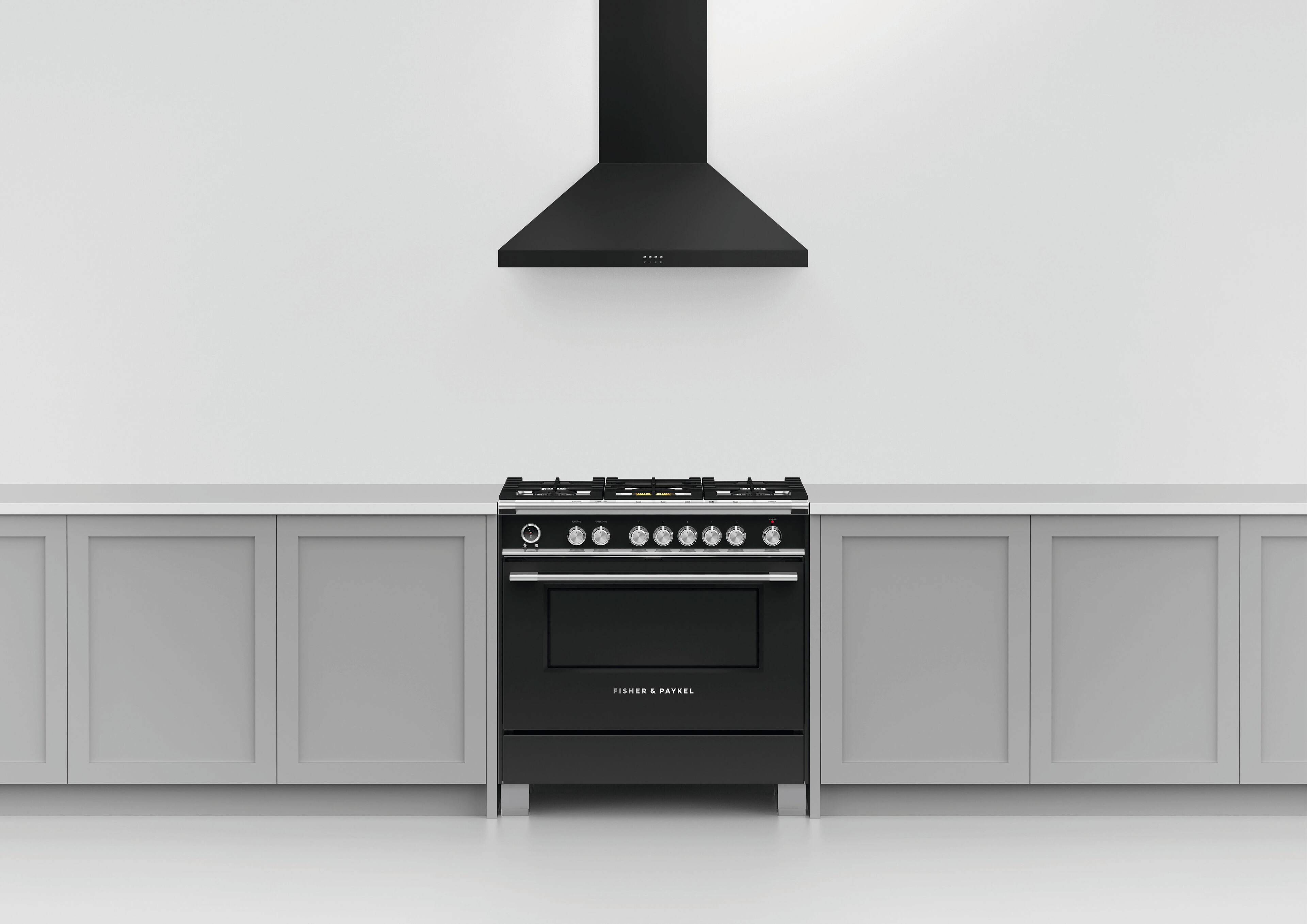 Alt View 14. Fisher & Paykel - 36" Convertible Range Hood - Black.