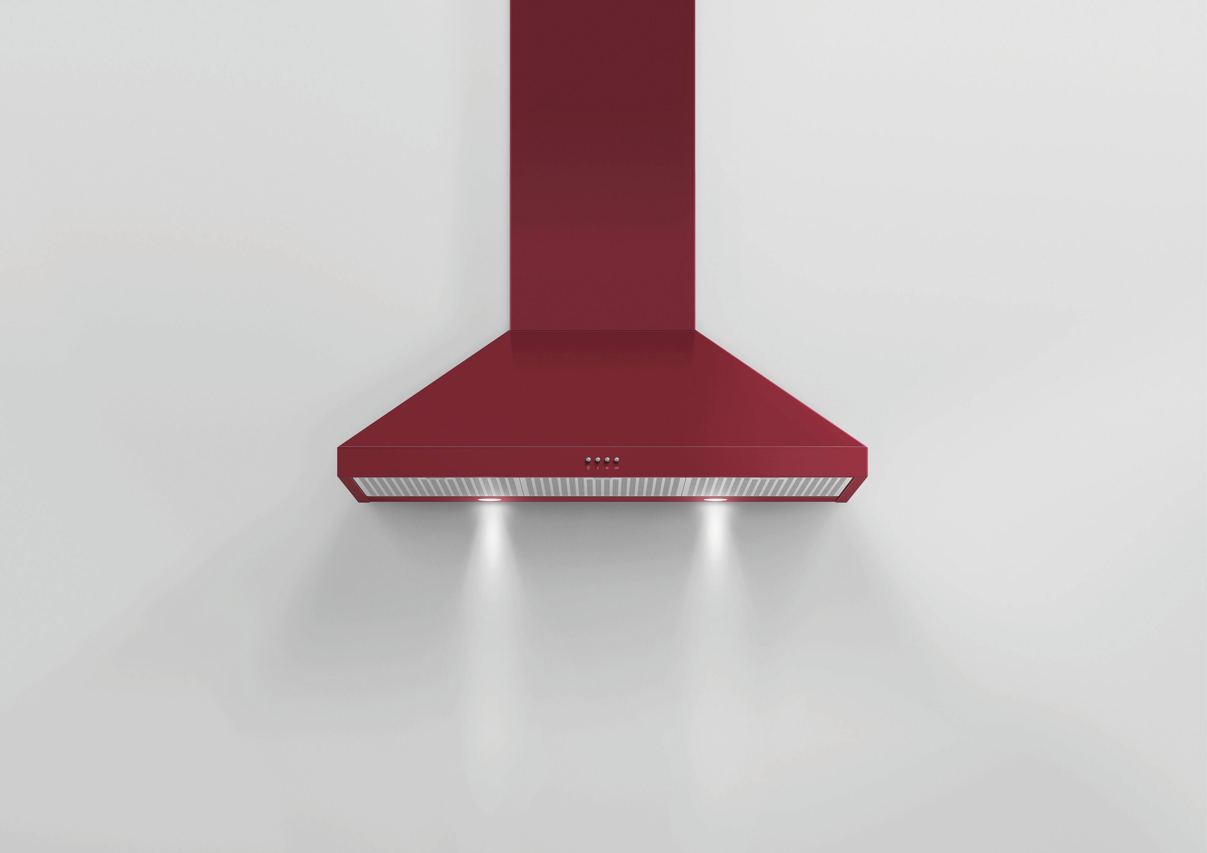 Alt View 13. Fisher & Paykel - 36" Convertible Range Hood - Red.