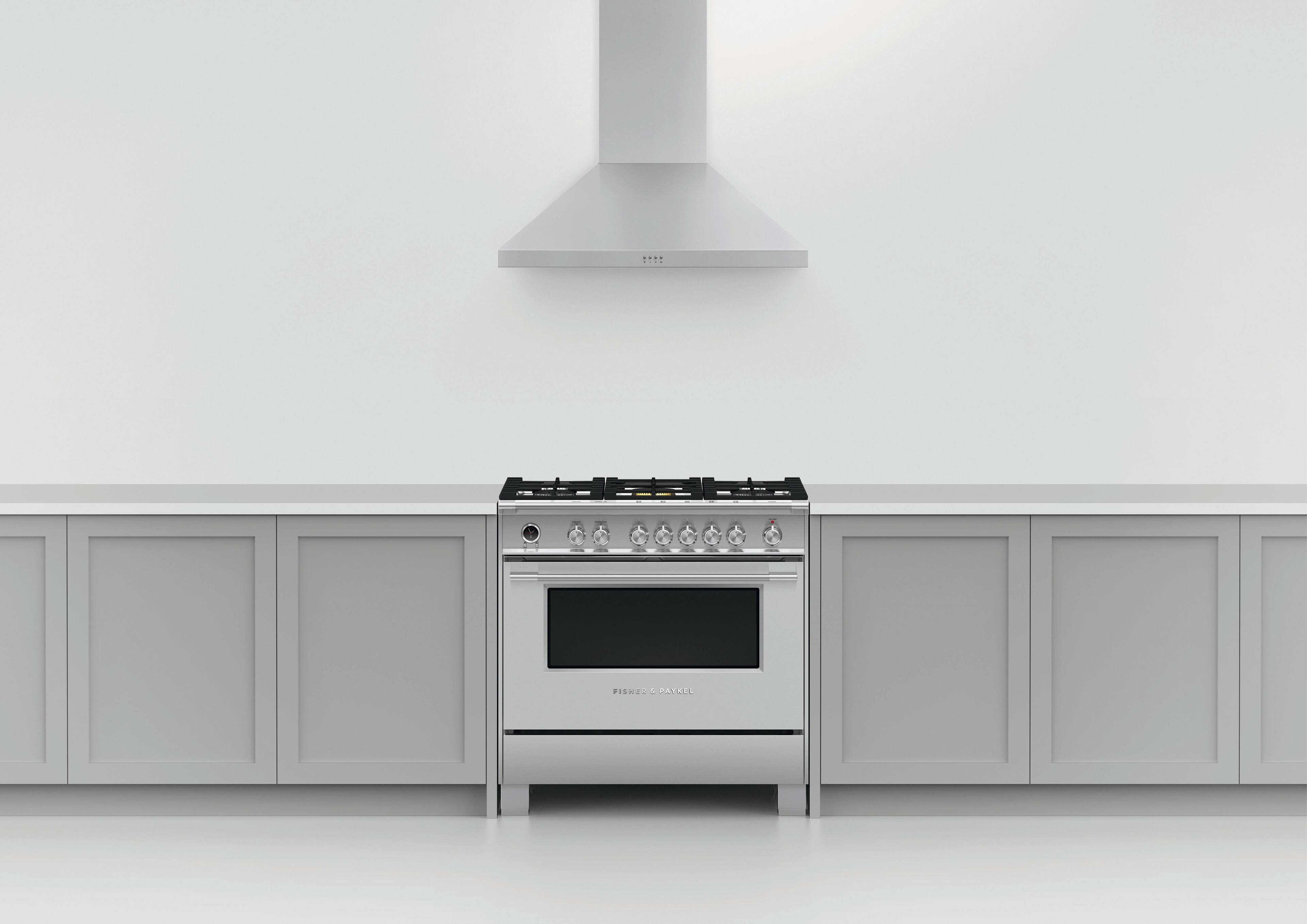 Alt View 15. Fisher & Paykel - 36" Convertible Range Hood - Silver.
