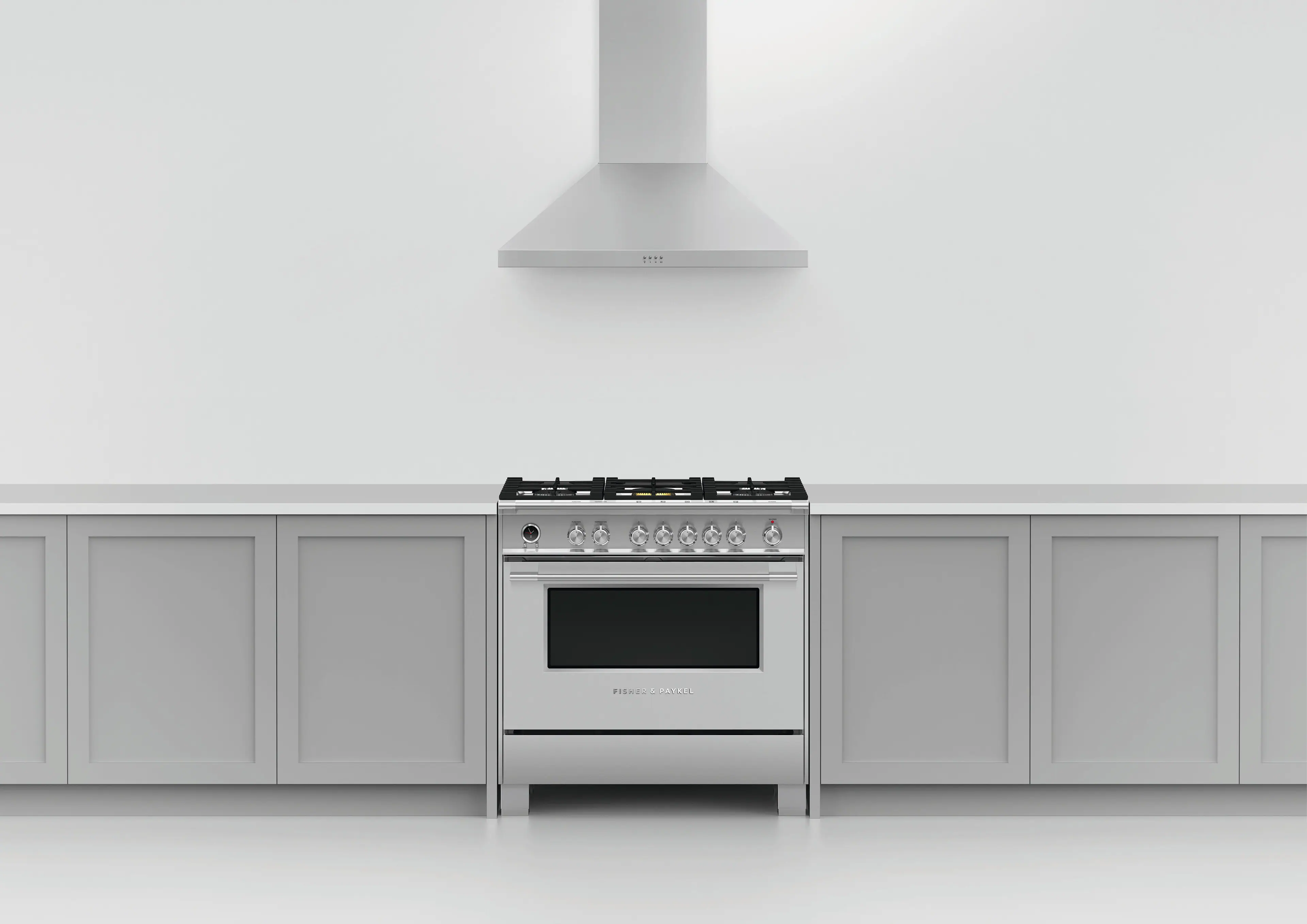 Alt View 15. Fisher & Paykel - 36" Convertible Range Hood - Silver.