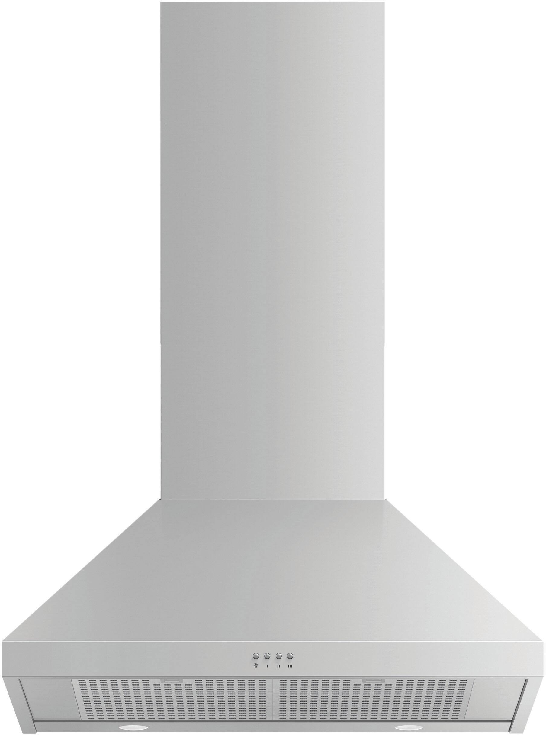 Alt View 12. Fisher & Paykel - 30" Convertible Range Hood - Silver.
