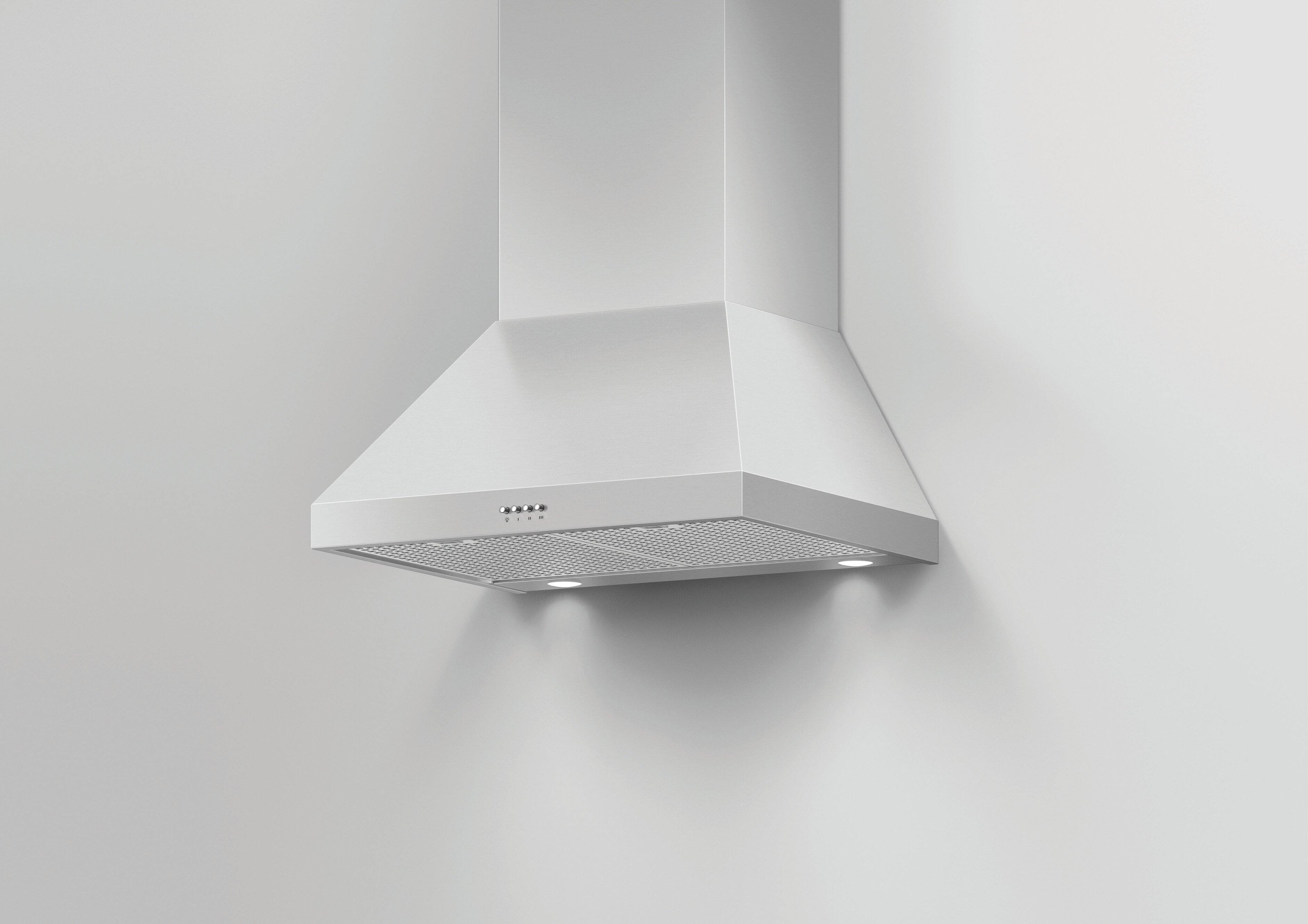 Alt View 12. Fisher & Paykel - 24" Convertible Range Hood - Silver.