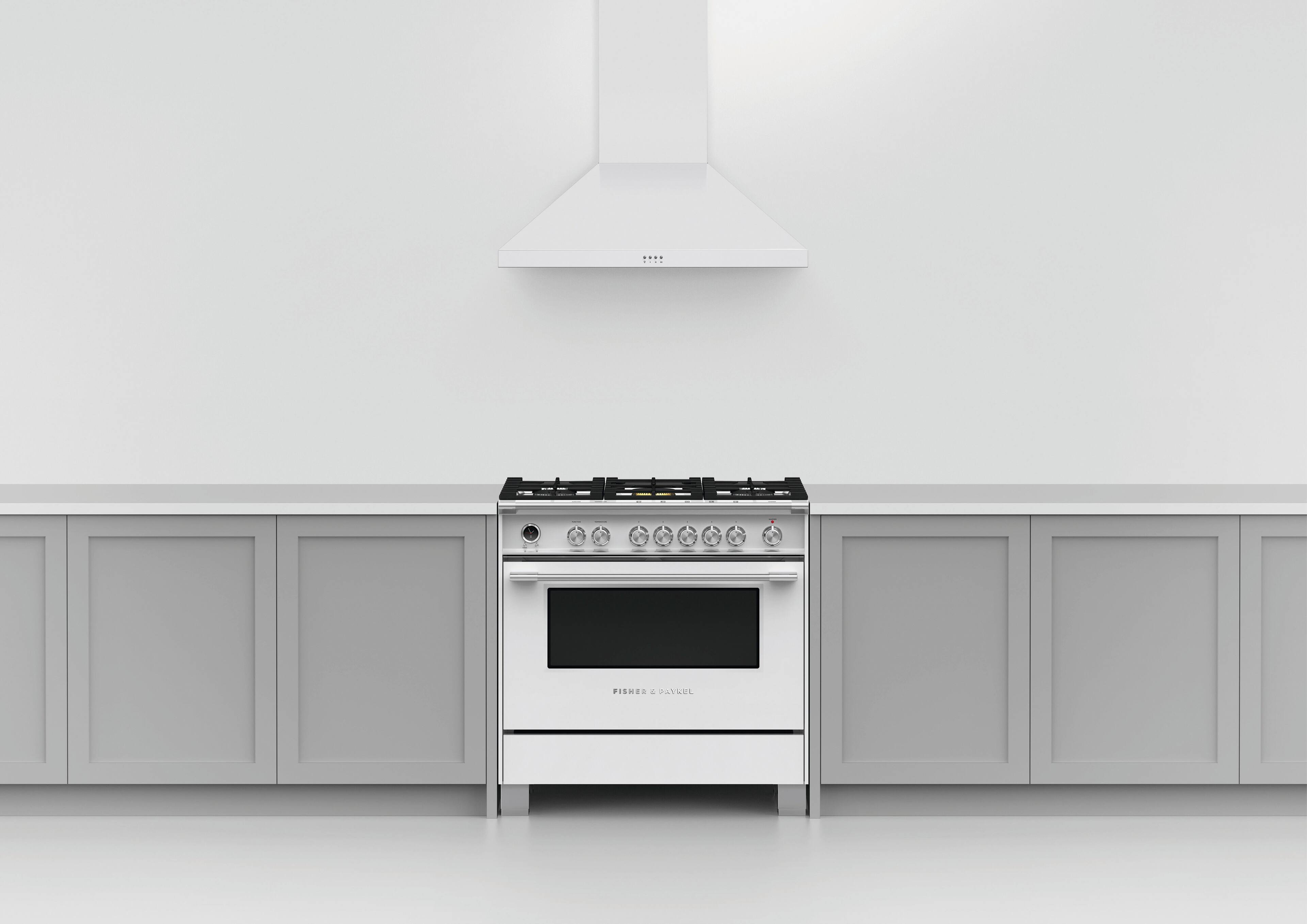 Alt View 15. Fisher & Paykel - 36" Convertible Range Hood - White.