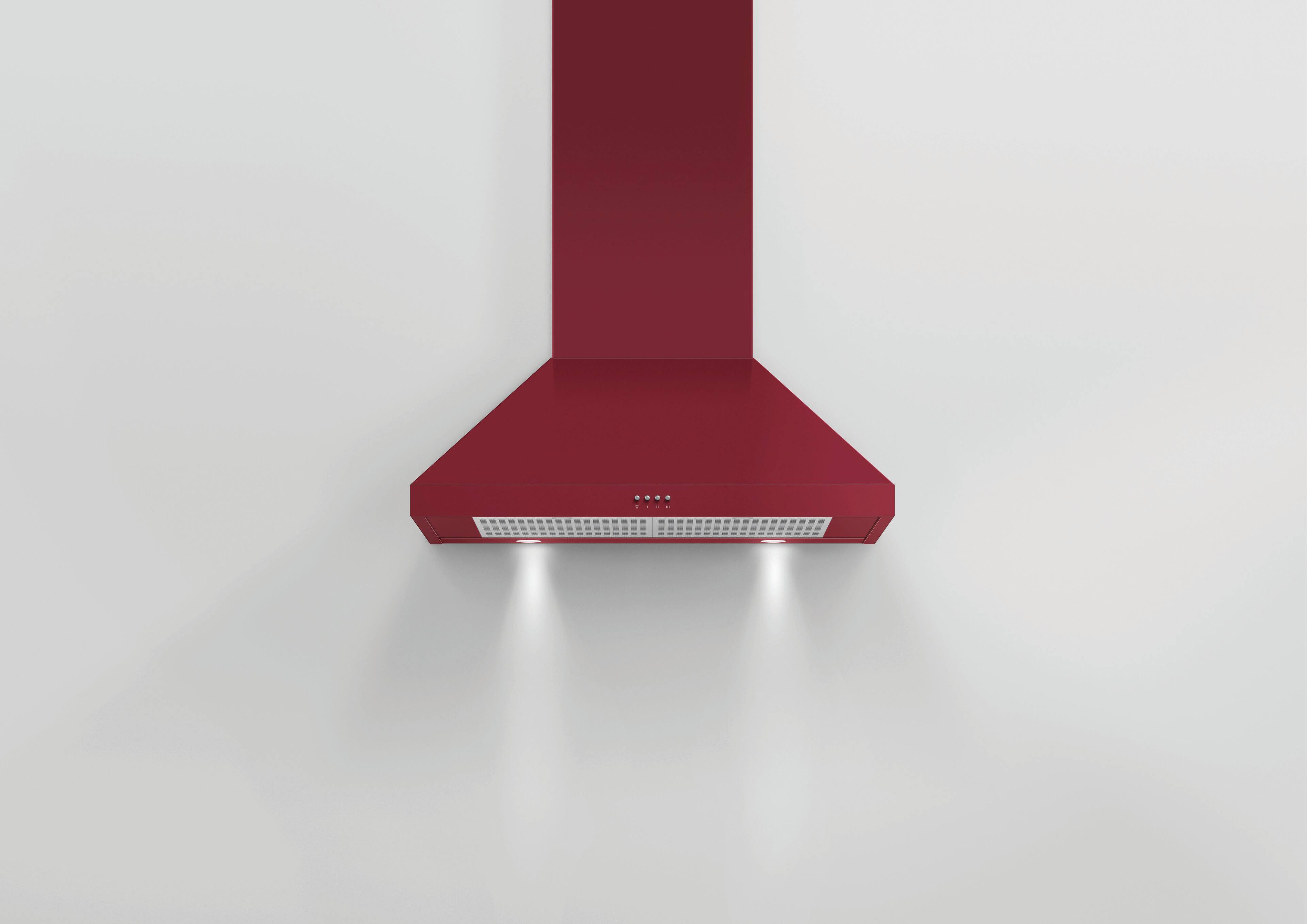 Alt View 12. Fisher & Paykel - 30" Convertible Range Hood - Red.