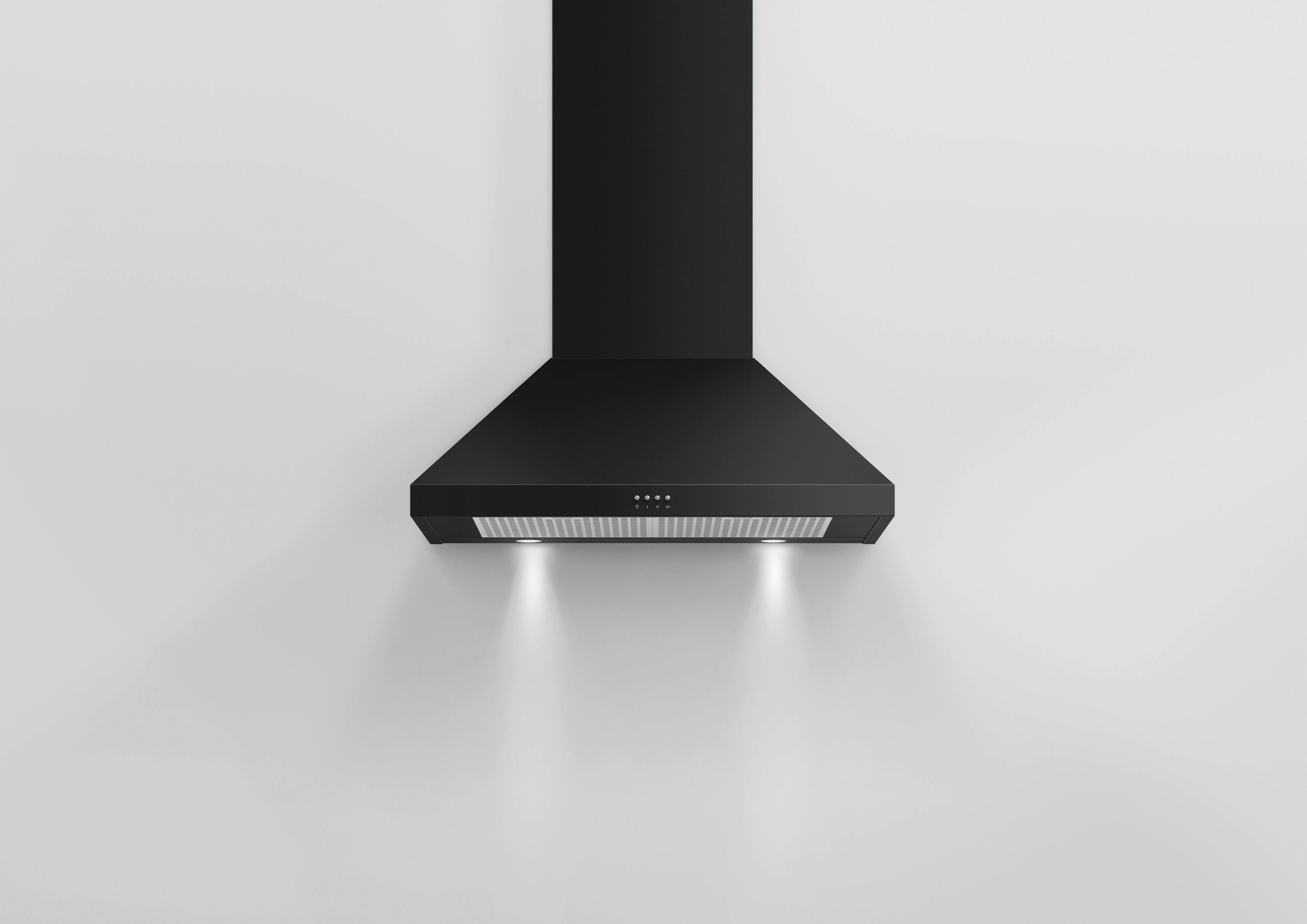 Alt View 13. Fisher & Paykel - 30" Convertible Range Hood - Black.