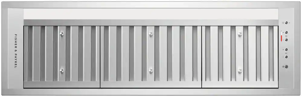 Front. Fisher & Paykel - 36" Insert Range Hood with Internal Blower - Stainless Steel/Aluminum.