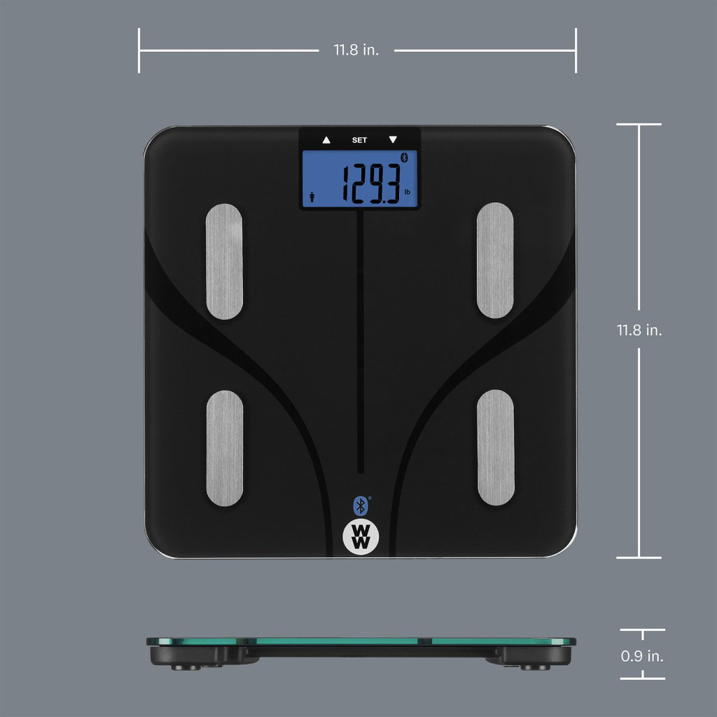 Conair - Weight Watchers Bluetooth Body Analysis Scale - Black