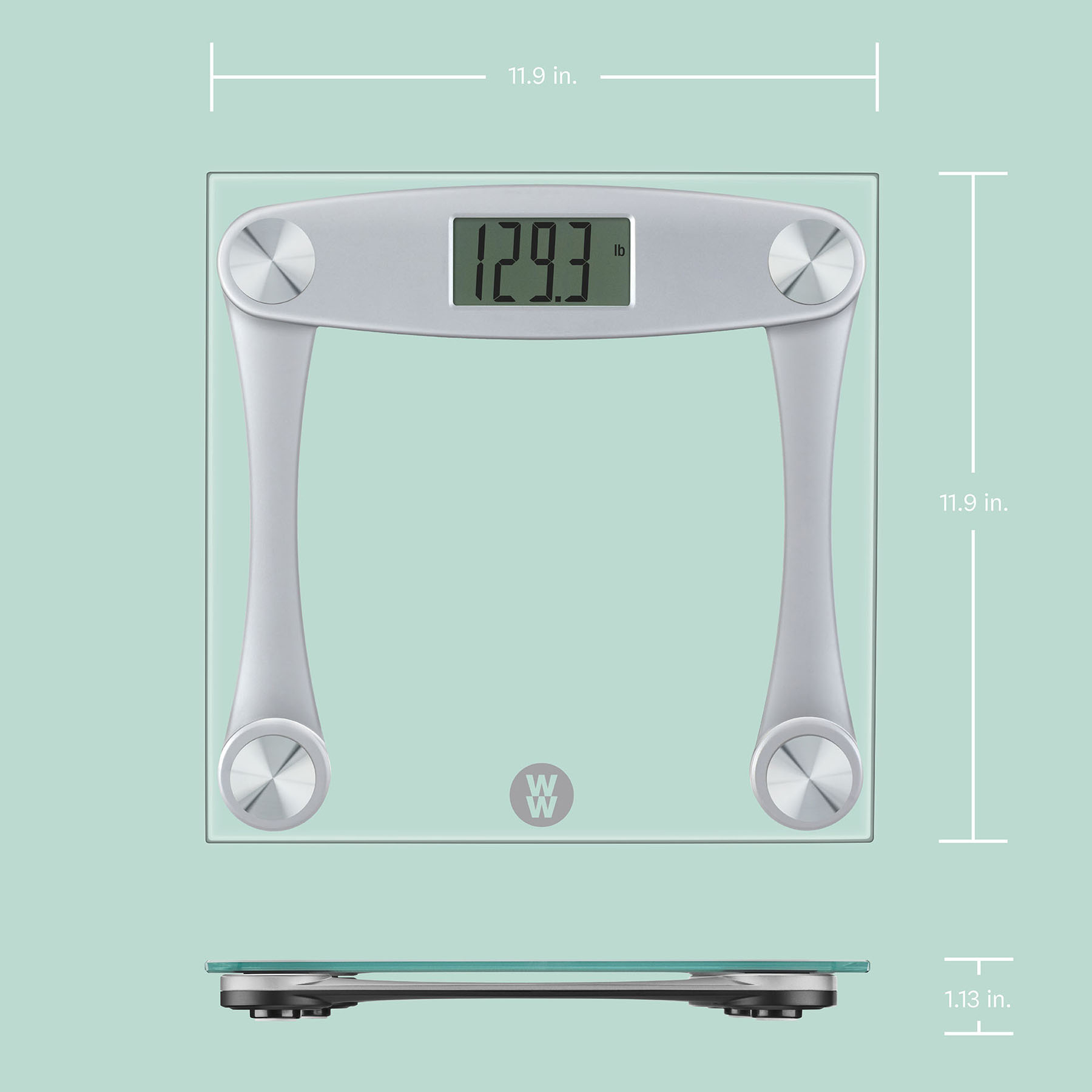 Clear Glass Weight Scale Silver - Thinner - Yahoo Shopping