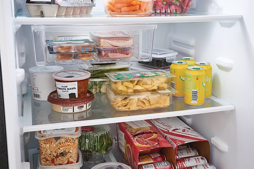 Alt View 5. Frigidaire - 20.5 Cu. Ft. Top-Freezer Refrigerator - Stainless Steel.