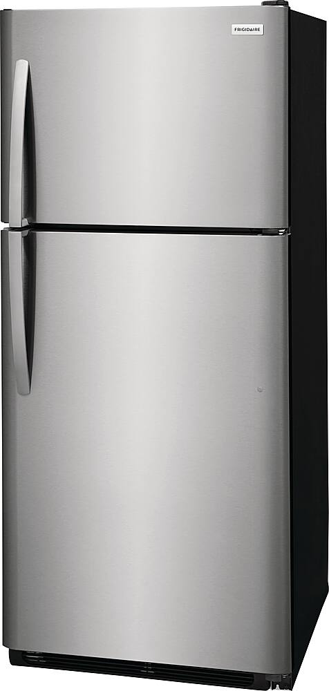 Left. Frigidaire - 20.5 Cu. Ft. Top-Freezer Refrigerator - Stainless Steel.