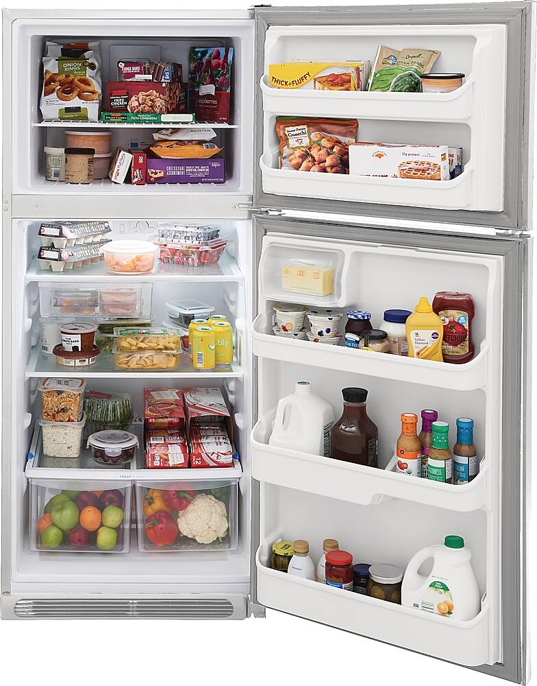 Alt View 4. Frigidaire - 20.5 Cu. Ft. Top-Freezer Refrigerator - White.