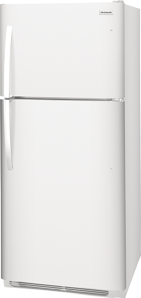 Left View: Frigidaire - 20.5 Cu. Ft. Top-Freezer Refrigerator - White