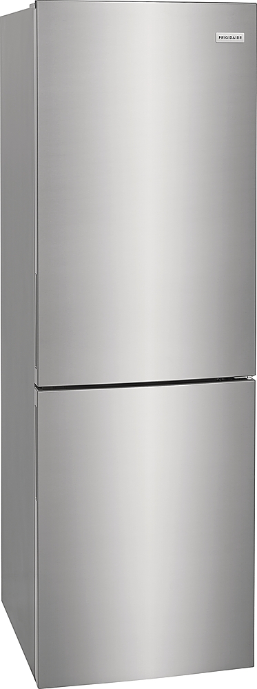 Angle View: Frigidaire - 11.5 Cu. Ft. Bottom-Freezer Refrigerator - Brushed steel