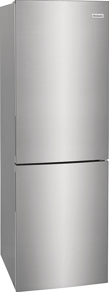 Angle. Frigidaire - 11.5 Cu. Ft. Bottom-Freezer Refrigerator - Brushed Steel.