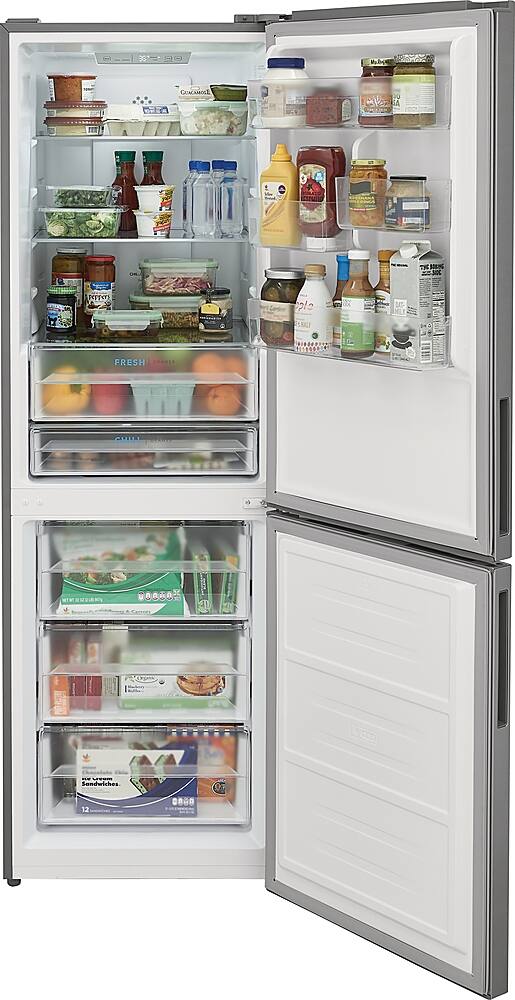 Alt View 12. Frigidaire - 11.5 Cu. Ft. Bottom-Freezer Refrigerator - Brushed Steel.
