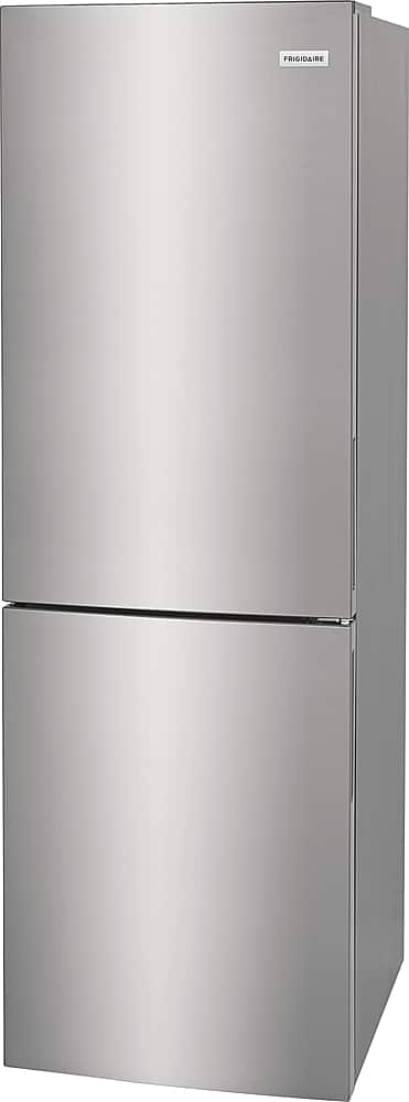 Left. Frigidaire - 11.5 Cu. Ft. Bottom-Freezer Refrigerator - Brushed Steel.