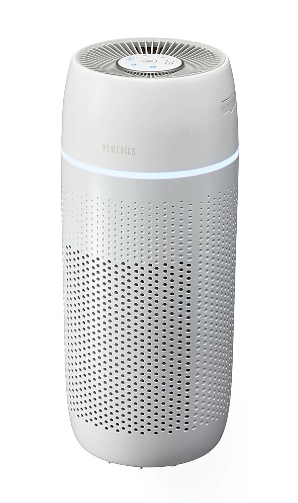 Left View: HoMedics - TotalClean PetPlus 5-in-1 Tower Air Purifier - White
