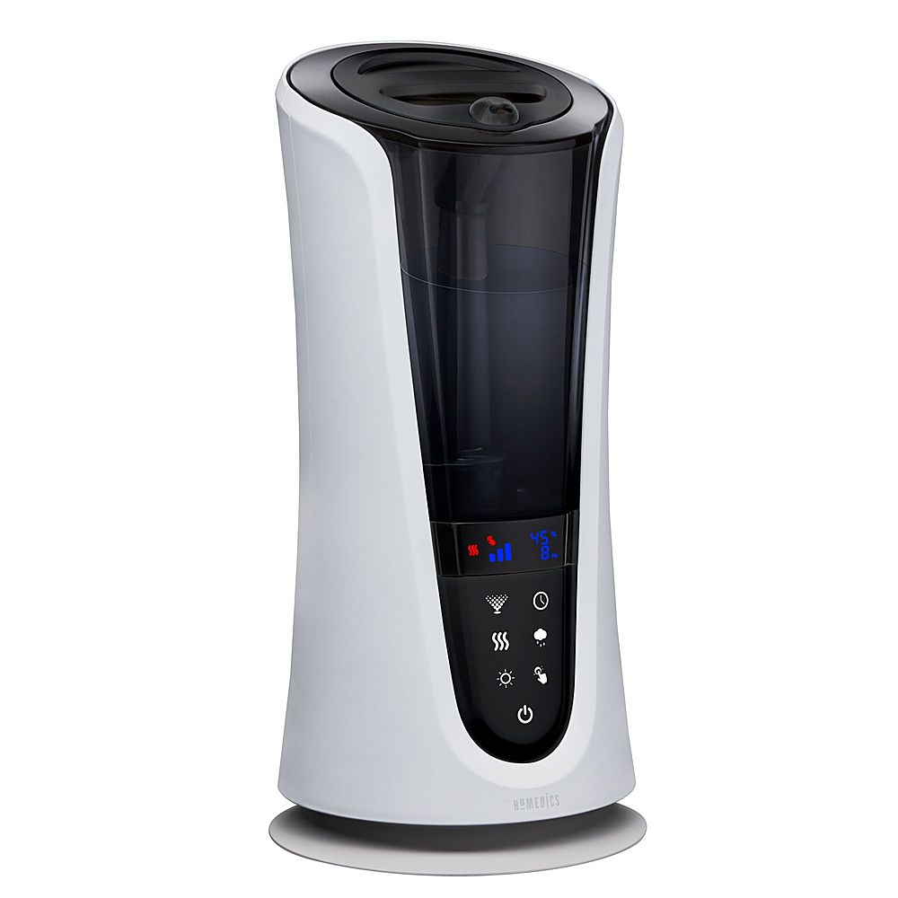 Angle View: HoMedics - TotalComfort Deluxe 1.38 Gallon Top-Fill Ultrasonic Humidifier - White
