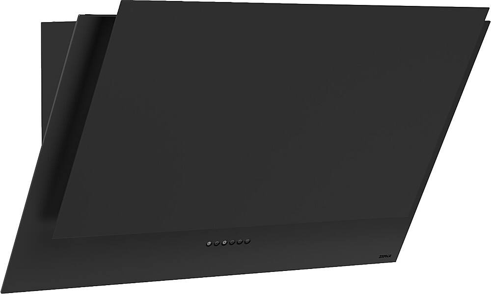 Left. Zephyr - Apex 90 cm. Shell Only Wall Mount Range Hood with LED Lights - Matte Black.