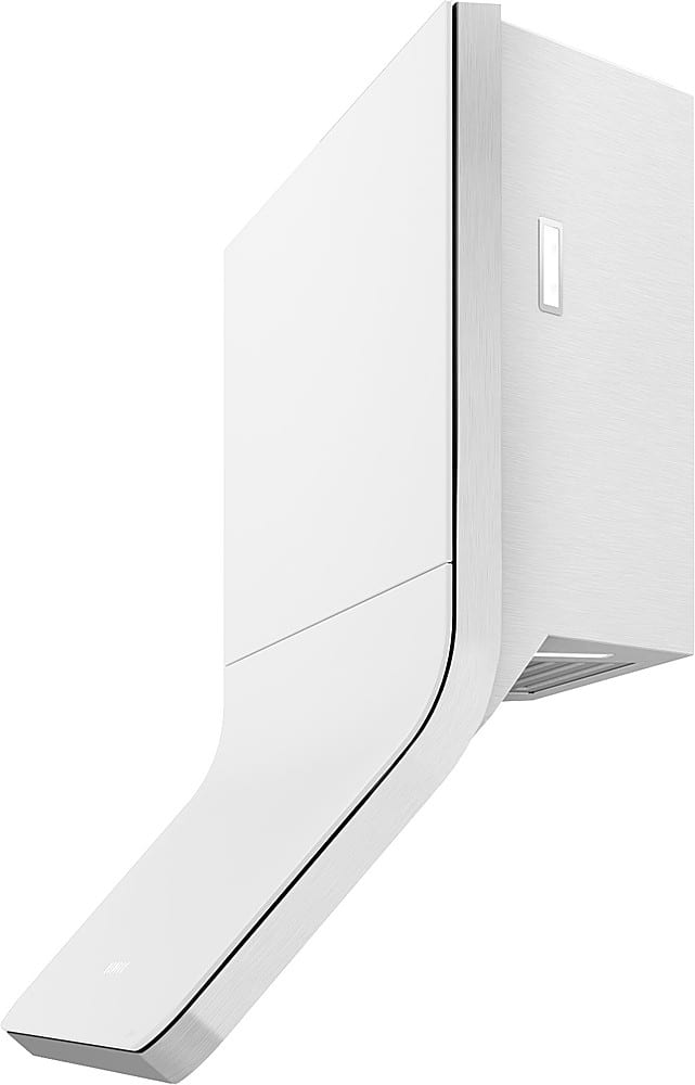 Angle View: Zephyr - Horizon 90 cm. Convertible Wall Mount Range Hood with LED Lights - Matte white