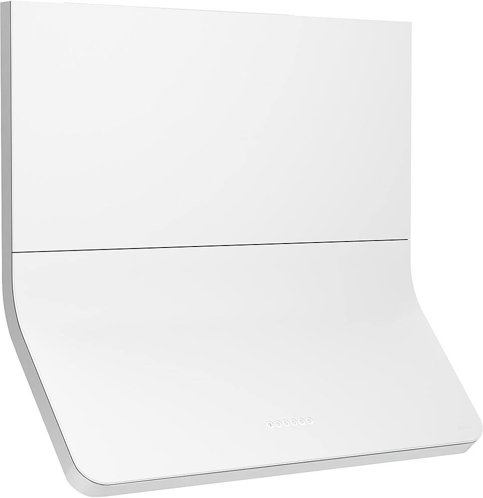 Left. Zephyr - Horizon 36 in. Shell Only Wall Mount Range Hood with LED Lights - Matte White.