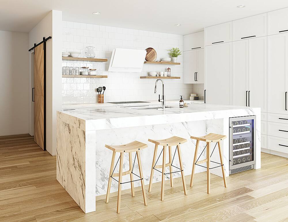 Alt View 13. Zephyr - Apex 90 cm. Shell Only Wall Mount Range Hood with LED Lights - Matte White.