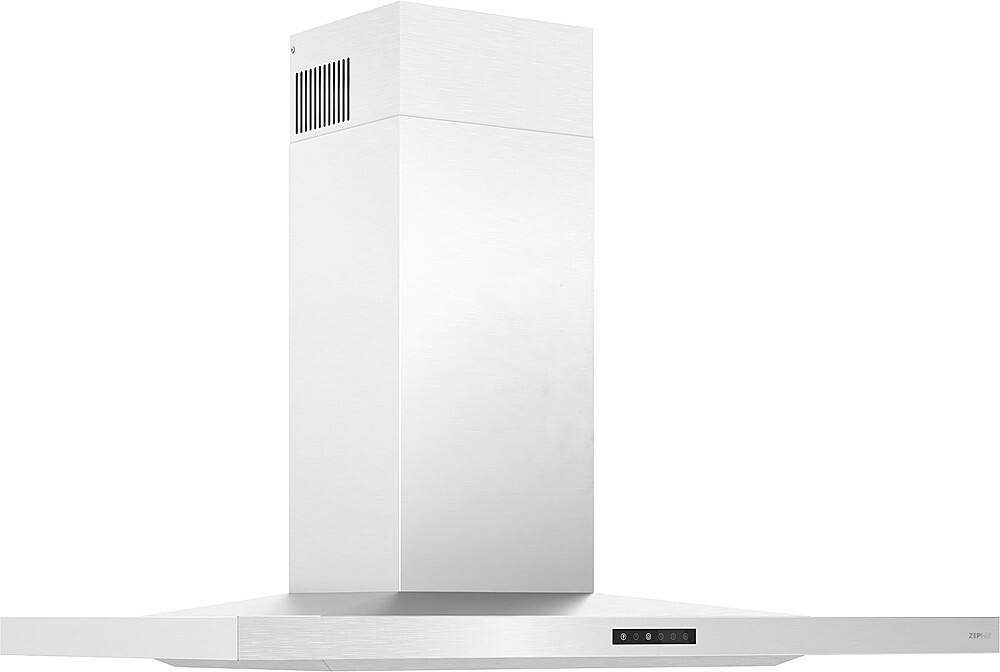 Left. Zephyr - Layers 36 in. Shell Only Wall Mount Range Hood with LED Lights - Stainless Steel.