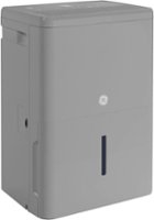 GE - 50-Pint Portable Dehumidifier with Built-in Pump and Smart Dry - Stratus Grey - Front_Zoom