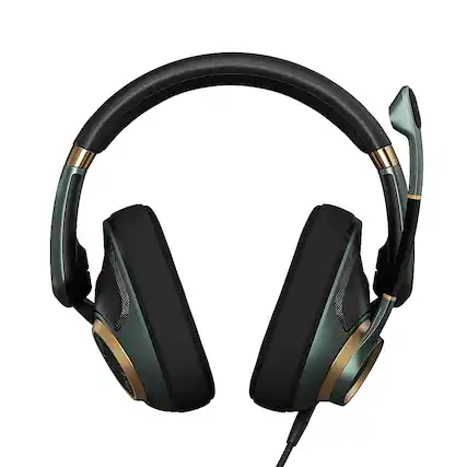 Front. EPOS - H6PRO Open Acoustic Wired Gaming Headset for PC, PS5, PS4, Xbox Series X, Xbox One, Nintendo Switch, Mac - Racing Green.