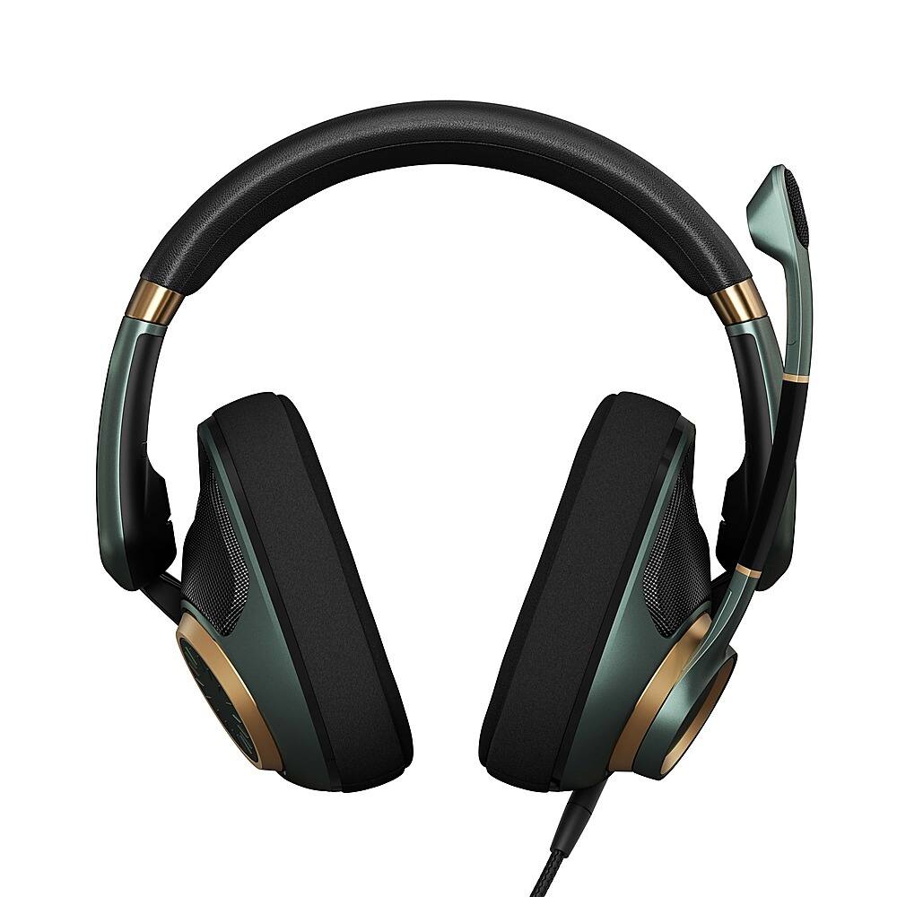 Front. EPOS - H6PRO Open Acoustic Wired Gaming Headset for PC, PS5, PS4, Xbox Series X, Xbox One, Nintendo Switch, Mac - Racing Green.