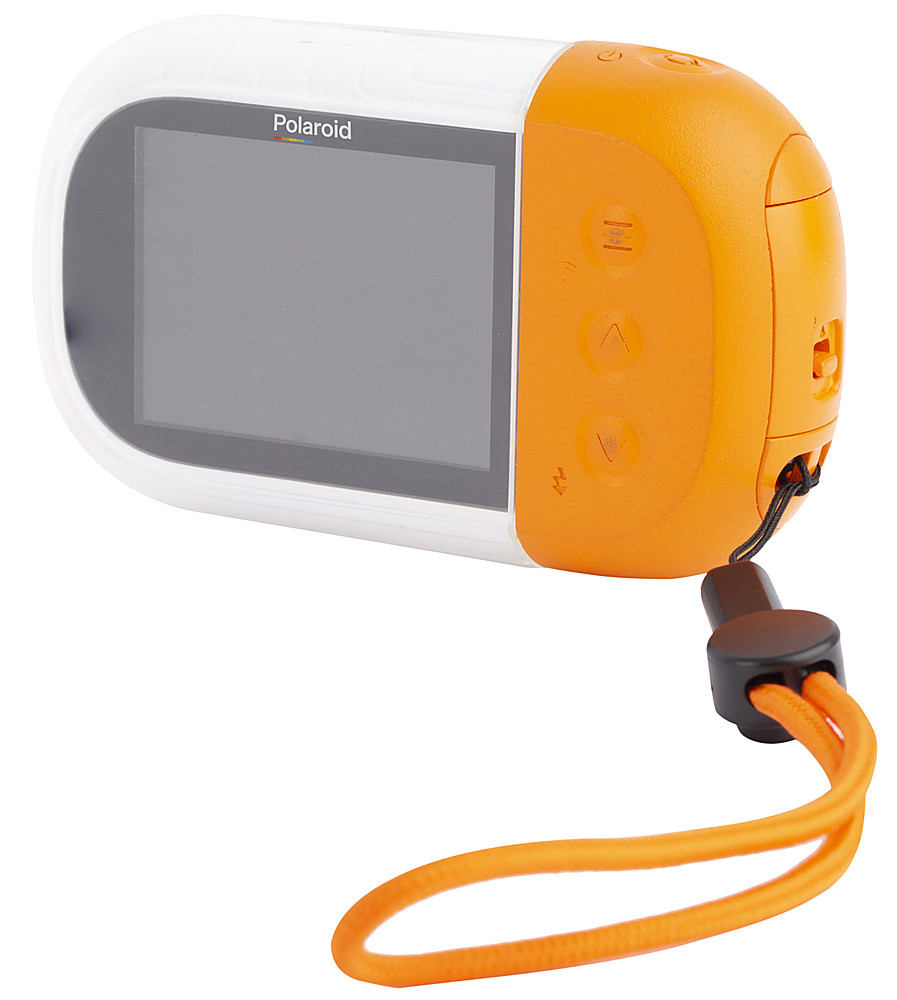 Back View: Polaroid - Wave IE50-NOC 4K Video 18.0-Megapixel Waterproof Digital Camera - Orange/White