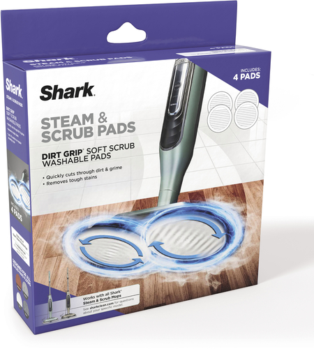 Shark - Steam & Scrub Dirt Grip Soft Scrub Washable Pads - White