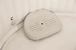 Intex - PureSpa Inflatable Slip Resistant Removable Seat Hot Tub Spa Accessory - Beige