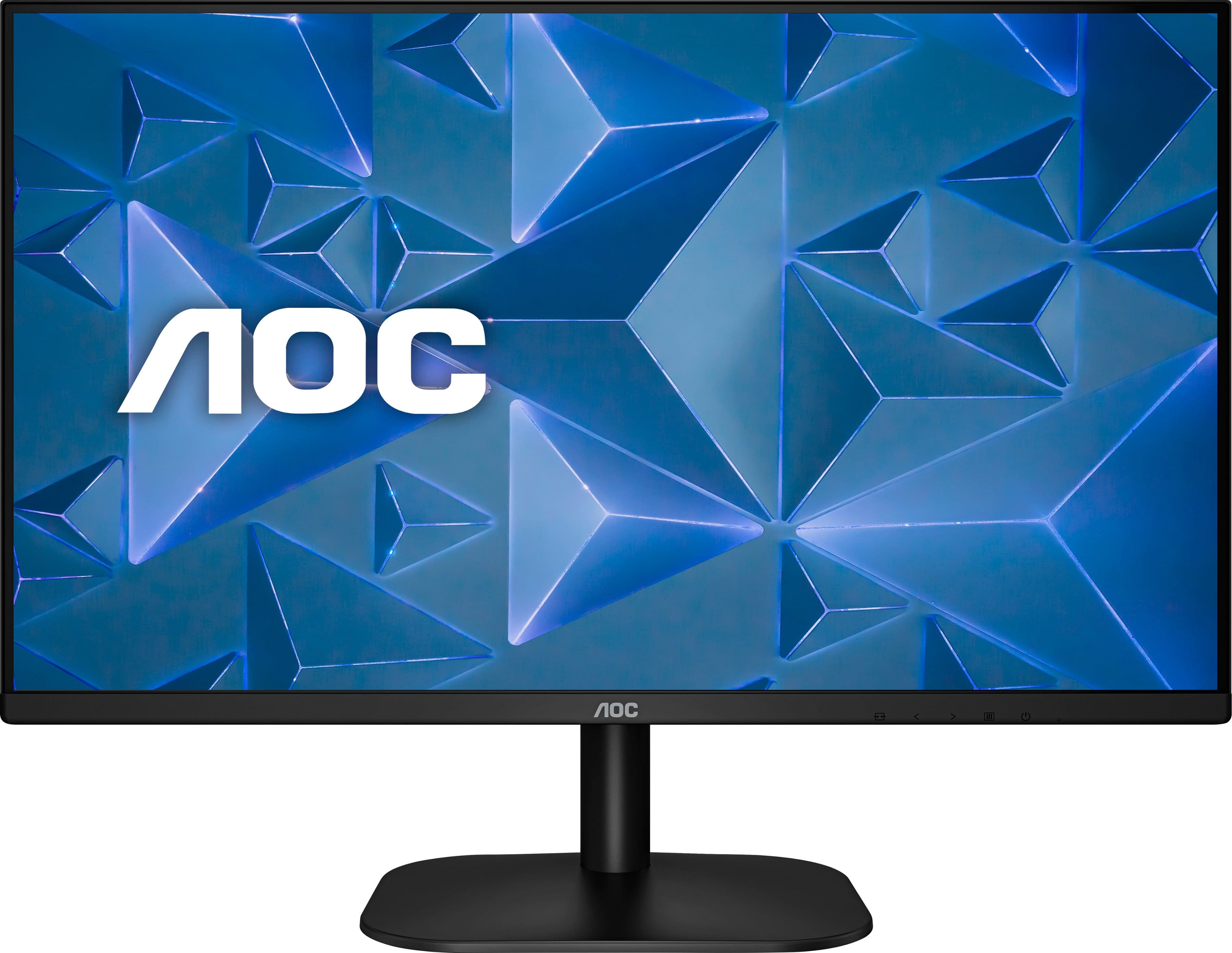   Basics 27” IPS Monitor, Powered with AOC Technology, FHD 1080P, HDMI, Display Port and VGA Input, VESA Compatible, Built-in  Speakers, Black