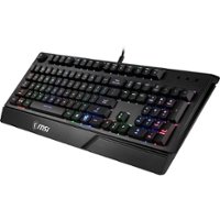 MSI - VIGOR GK20 Ergonomic Wired Gaming Membrane Keyboard - Black - Front_Zoom
