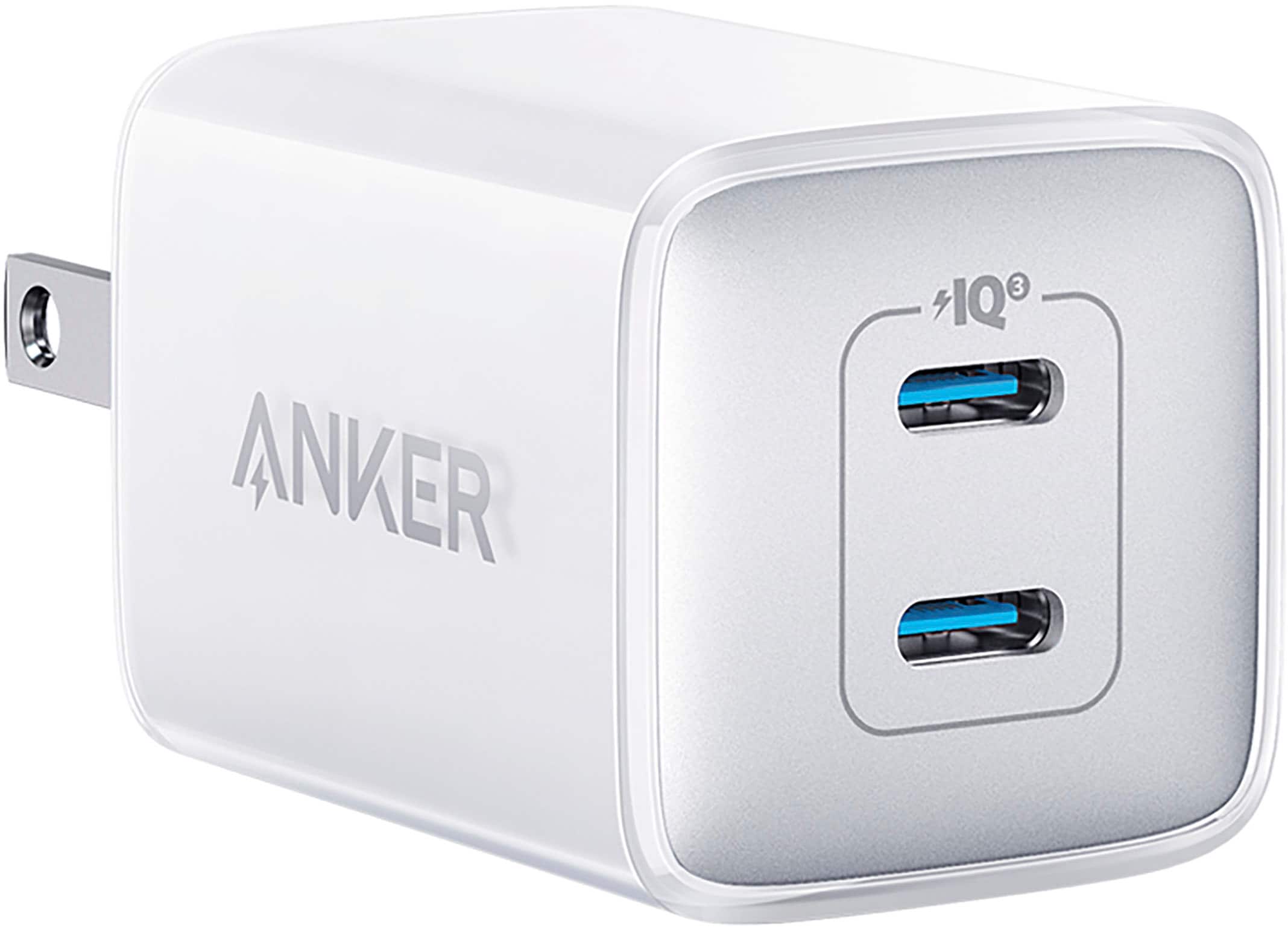 Alt View 11. Anker - Powerport III Nano Pro Duo 40W Fast Wall Charger (2x 20W USB-C) for iPhone 15 and Samsung - White.