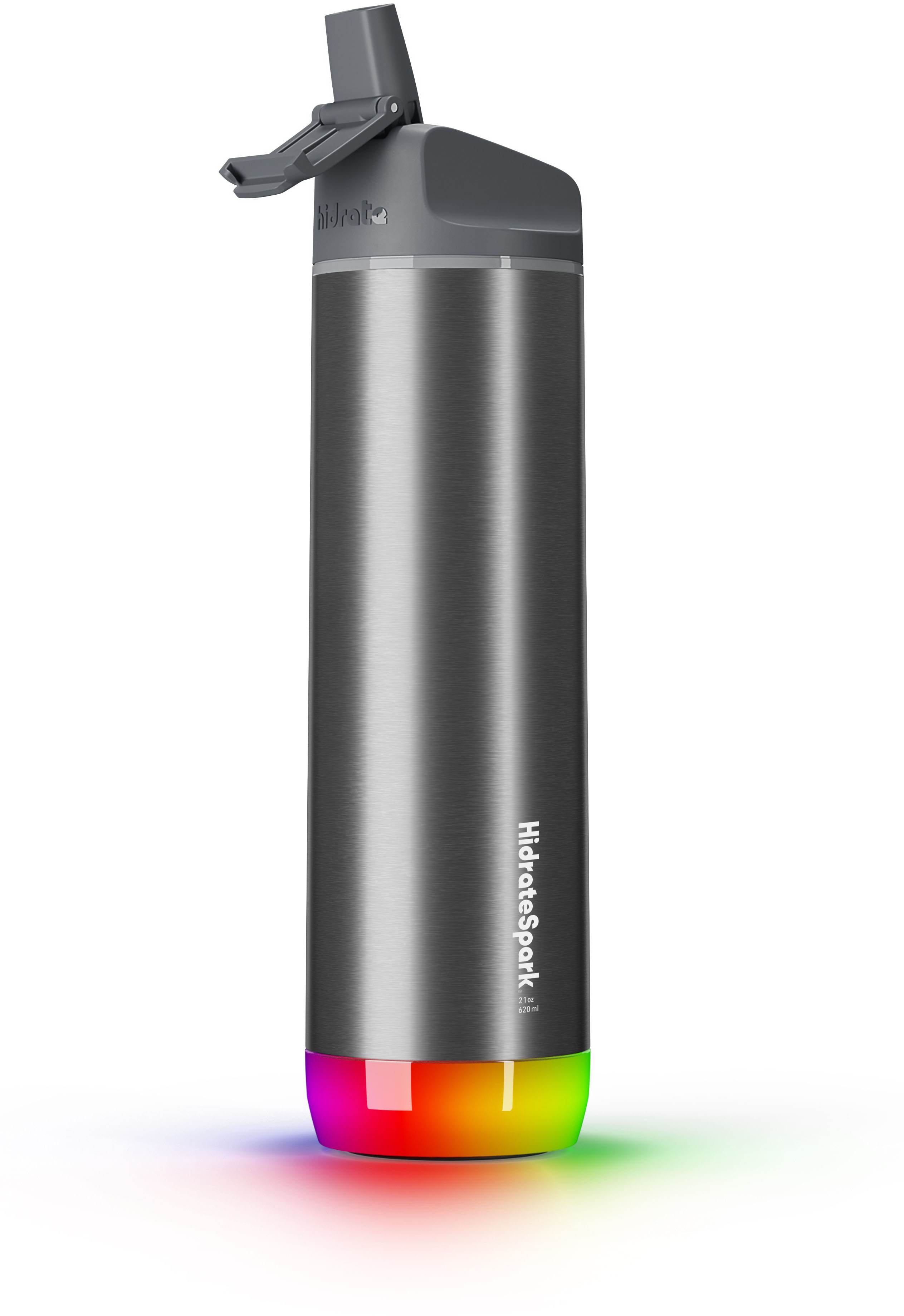 Angle View: Hidrate - HidrateSpark PRO 21 oz. Straw Brushed Stainless Steel - Brushed SS