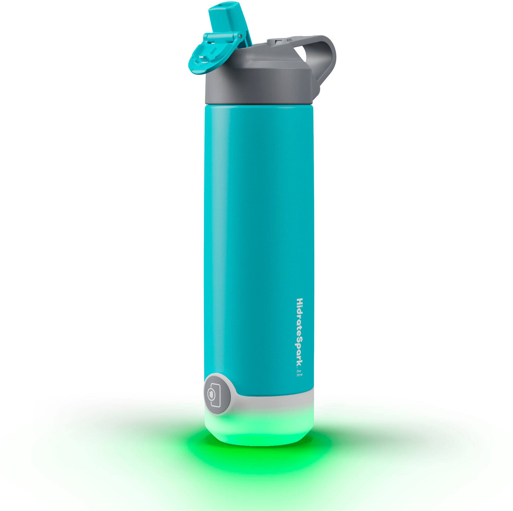 Angle. Hidrate - HidrateSpark TAP 20oz Stainless Steel Straw Lid - Scuba Powder Coat - Scuba.