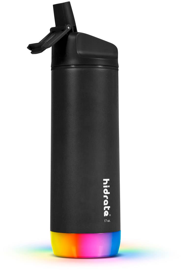 Angle View: Hidrate - HidrateSpark STEEL - 17oz Straw Lid - Black