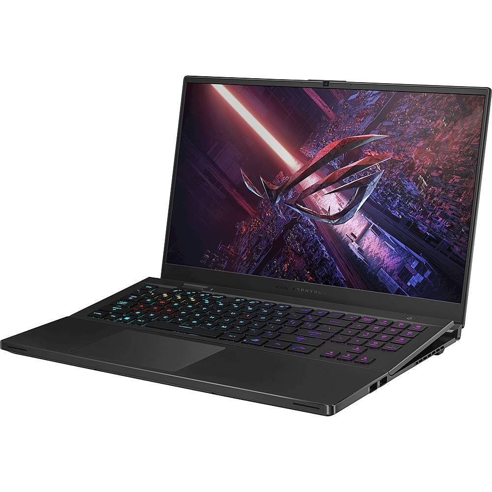 Left View: ASUS - ROG Zephyrus S17 17.3" Laptop - Intel Core i9 - 32GB Memory - NVIDIA GeForce RTX 3080 - 3TB SSD - Off Black