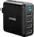 Front. Anker - PowerPort 4 Multi-device Wall Charger 4x USB-A - Black.