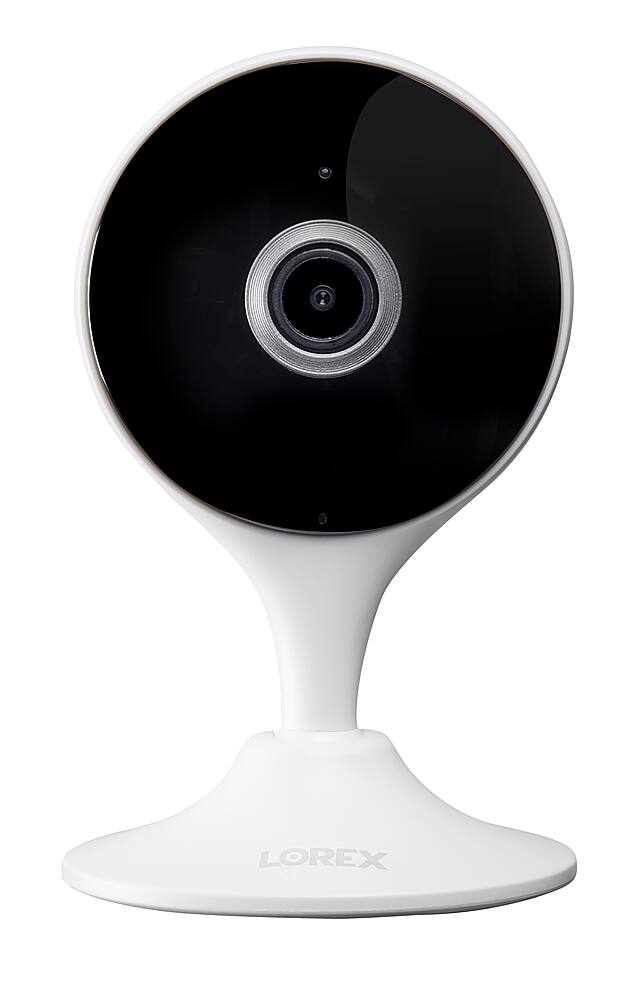 Front. Lorex - Indoor Wired Wi-Fi 2K Security Camera - White.