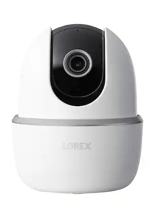Front. Lorex - Lorex 2K Pan-Tilt Indoor Wi-Fi Security Camera - White.