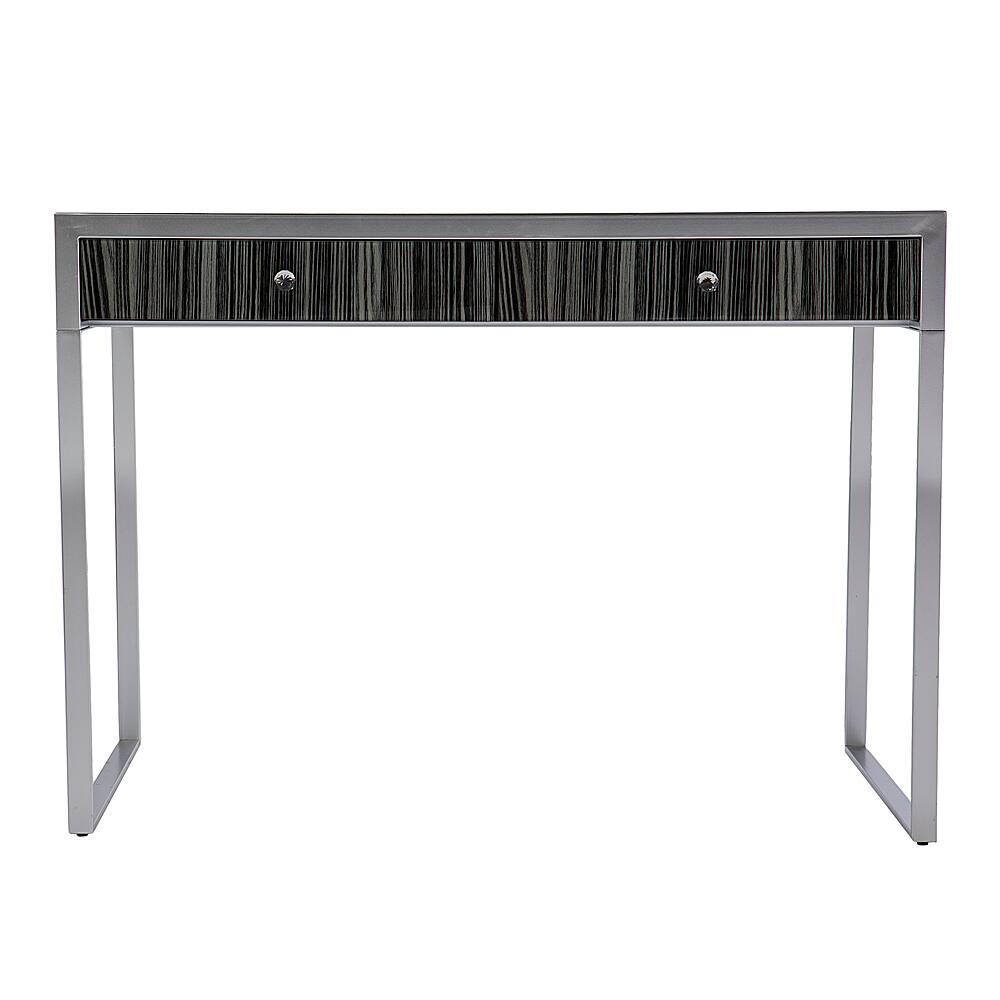 Angle View: Southern Enterprises - Harpsden Writing Desk - Silver and black finish