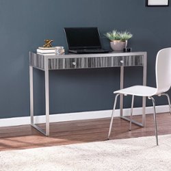 SEI Furniture - Harpsden Writing Desk - Silver and black finish - Front_Zoom