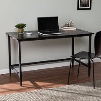 SEI Furniture - Lawrenny Reclaimed Wood Desk - Black finish - Front_Zoom