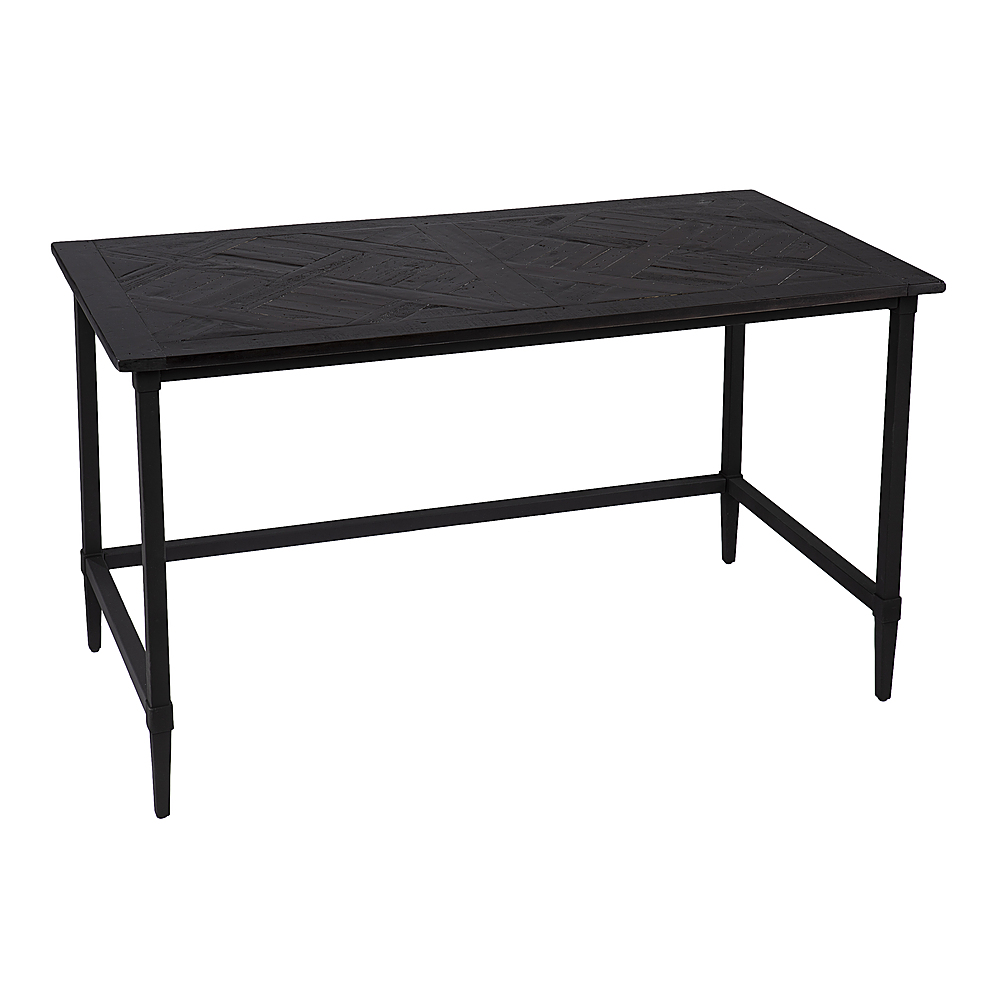 Left View: Southern Enterprises - Lawrenny Reclaimed Wood Desk - Black - Black finish